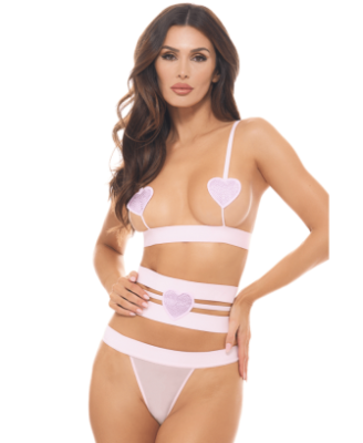 Ensemble 3 pièces rose pastel 